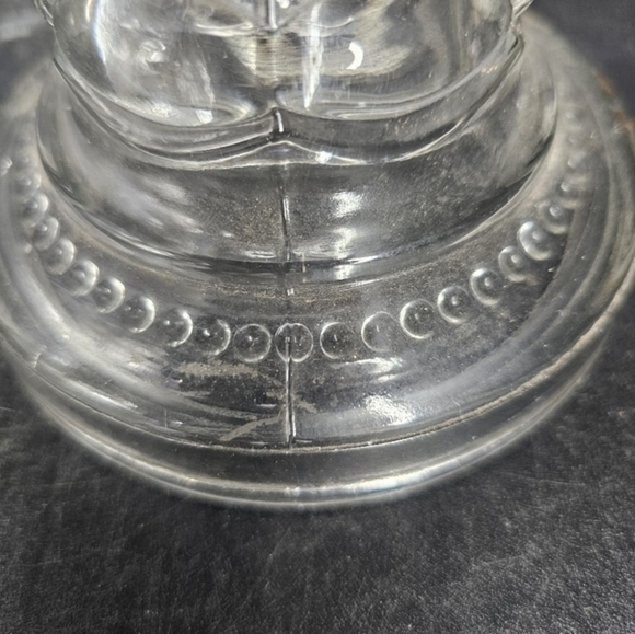 Vintage/antique clear glass‎ finger loop oil lamp - Picture 5 of 9